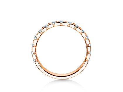 Engagement ring Balance in 14K rosé gold with diamonds 0.75ct G/SI