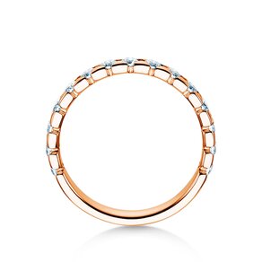Engagement ring Balance in 14K rosé gold with diamonds 0.75ct G/SI
