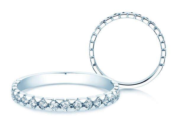 Engagement ring Balance in 9K white gold with diamonds 0.50ct G/SI
