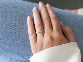 Engagement ring Balance in 9K white gold with diamonds 0.50ct G/SI