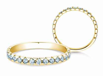 Engagement ring Balance in 14K yellow gold with diamonds 0.50ct G/SI