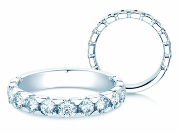 Engagement ring Balance in 14K white gold with diamonds 0.50ct G/SI