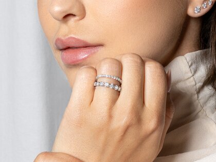 Engagement ring Dawn in 14K yellow gold with diamonds 1.27ct G/SI