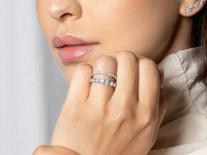 Engagement ring Dawn in 14K yellow gold with diamonds 1.27ct G/SI