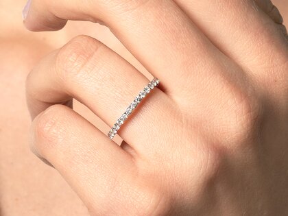 Engagement ring Dawn in 9K white gold with diamonds 0.53ct G/SI