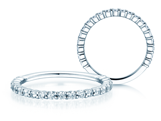 Engagement ring Dawn in 9K white gold with diamonds 0.53ct G/SI
