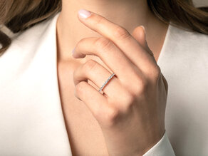 Engagement ring Dawn in 9K white gold with diamonds 0.53ct G/SI