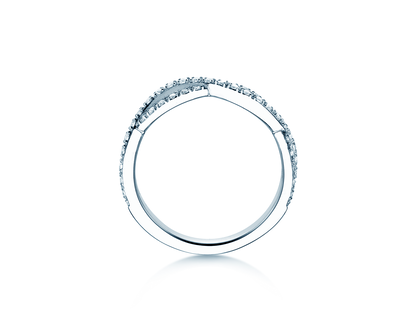Engagement ring Diamond Curve in 14K white gold with diamond 0.40ct G/SI