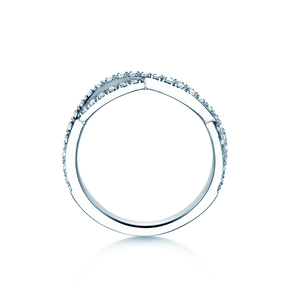 Engagement ring Diamond Curve in 14K white gold with diamond 0.40ct G/SI