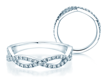 Engagement ring Diamond Curve in 14K white gold