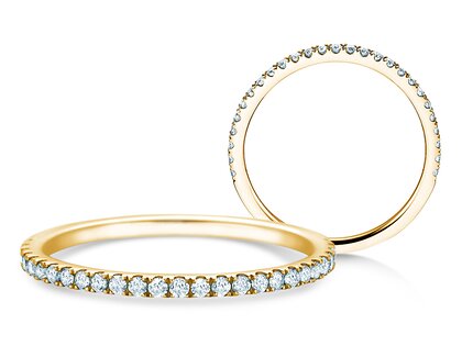 Engagement ring Dusk in 9K yellow gold with diamonds 0.25ct G/SI
