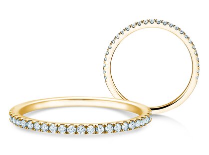 Engagement ring Dusk in 14K yellow gold with diamonds 0.25ct G/SI
