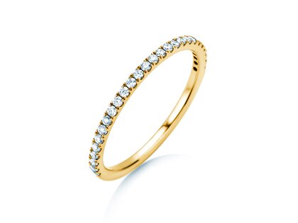 Engagement ring Dusk in 9K yellow gold with diamonds 0.25ct G/SI