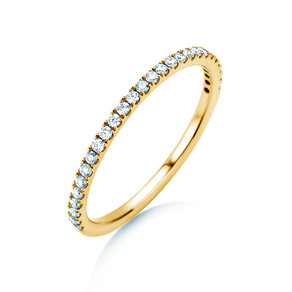 Engagement ring Dusk in 9K yellow gold with diamonds 0.25ct G/SI