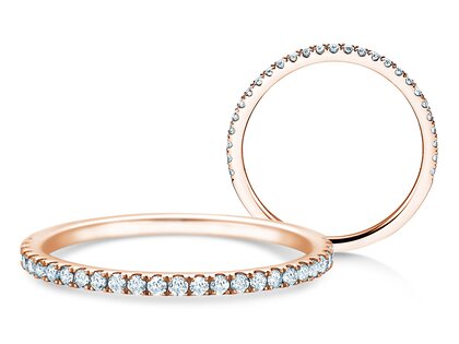 Engagement ring Dusk in 9K rosé gold with diamonds 0.25ct G/SI