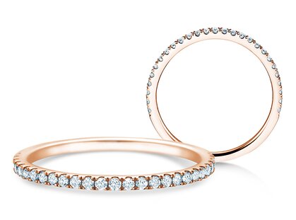 Engagement ring Dusk in 14K rosé gold with diamonds 0.25ct G/SI