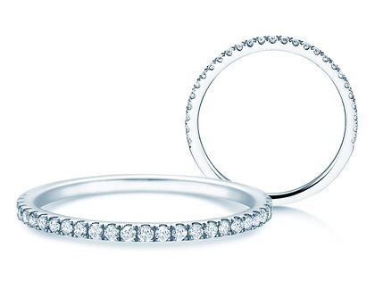 Engagement ring Dusk in platinum 950/- with diamonds 0.25ct G/SI