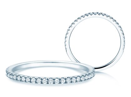 Engagement ring Dusk in 14K white gold with diamonds 0.25ct G/SI