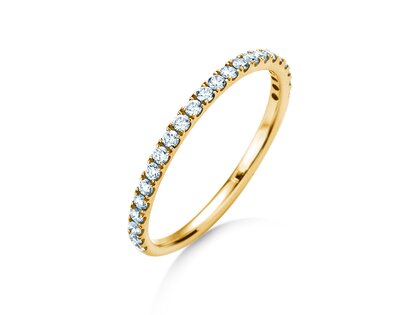 Engagement ring Dusk in 14K yellow gold with diamonds 0.35ct G/SI