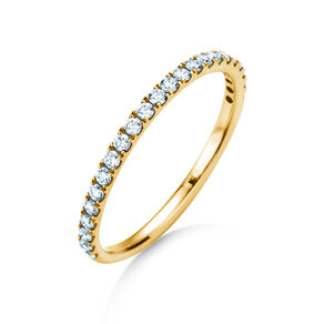 Engagement ring Dusk in 14K yellow gold with diamonds 0.35ct G/SI