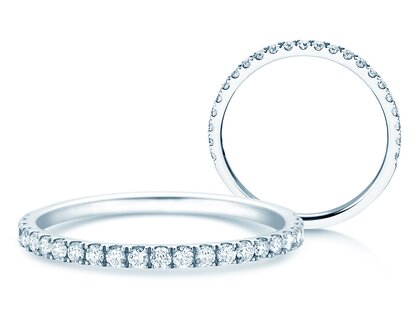 Engagement ring Dusk in 14K white gold with diamonds 0.35ct G/SI
