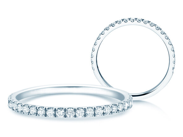 Engagement ring Dusk in 14K white gold with diamonds 0.35ct G/SI