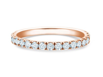 Engagement ring Dusk in 9K rosé gold with lab-grown diamonds 0.55ct E/VS