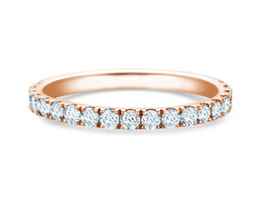 Engagement ring Dusk in 9K rosé gold with lab-grown diamonds 0.55ct E/VS