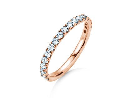 Engagement ring Dusk in 9K rosé gold with lab-grown diamonds 0.55ct E/VS