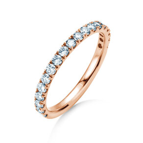 Engagement ring Dusk in 9K rosé gold with lab-grown diamonds 0.55ct E/VS
