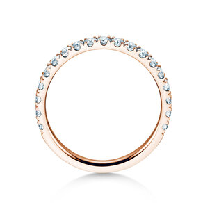 Engagement ring Dusk in 9K rosé gold with lab-grown diamonds 0.55ct E/VS