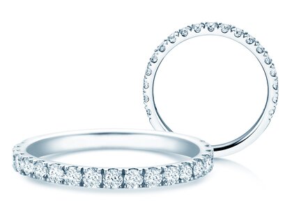 Engagement ring Dusk in 14K white gold with diamonds 0.55ct