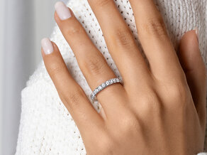 Engagement ring Dusk in 9K yellow gold with diamonds 0.96ct G/SI