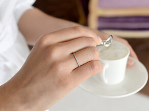 Engagement ring Dusk in platinum 950/- with diamonds 0.25ct G/SI