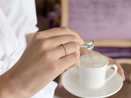 Engagement ring Dusk in 14K white gold with diamonds 0.35ct G/SI