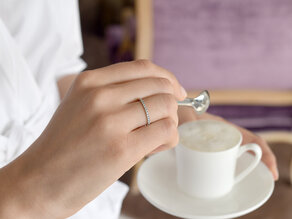 Engagement ring Dusk in 14K white gold with diamonds 0.35ct G/SI