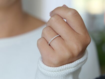 Engagement ring Dusk in platinum 950/- with diamonds 0.25ct G/SI