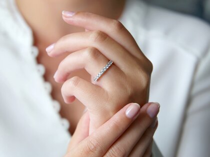 Engagement ring Dusk in 14K white gold with diamonds 0.96ct G/SI