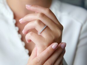 Engagement ring Dusk in 14K white gold with diamonds 0.96ct G/SI