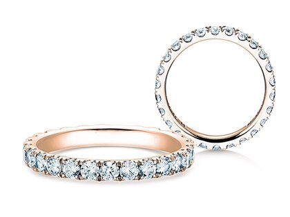 Engagement ring Dusk in 9K rosé gold with diamonds 1.17ct G/SI