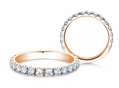 Engagement ring Dusk in 14K rosé gold with diamonds 0.96ct G/SI