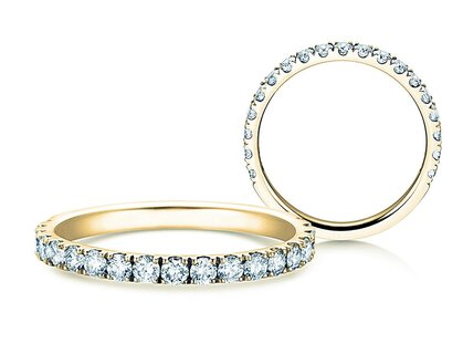 Engagement ring Dusk in 14K yellow gold with diamonds 0.55ct G/SI