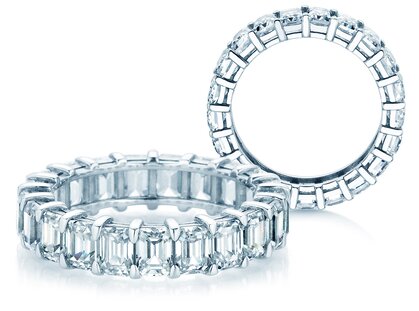 Engagement ring Emerald Cut Eternity Lab-grown diamond