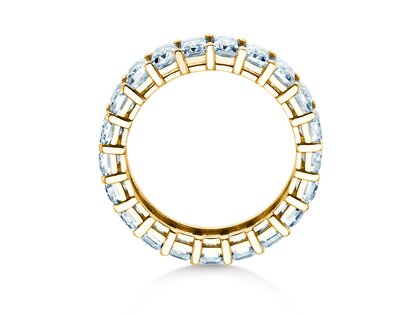 Engagement ring Emerald Cut Eternity in 9K yellow gold with lab-grown diamonds 2.00ct E/VS