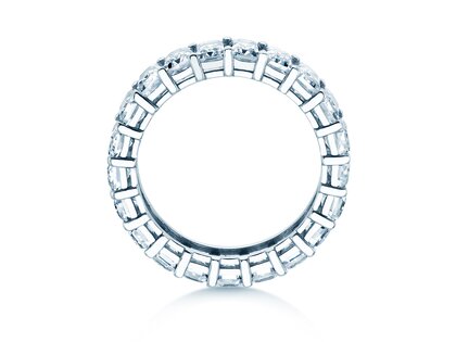 Engagement ring Emerald Cut Eternity in 9K white gold with lab-grown diamonds 2.00ct E/VS