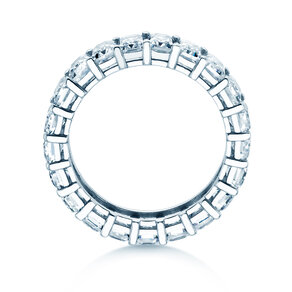 Engagement ring Emerald Cut Eternity in 9K white gold with lab-grown diamonds 2.00ct E/VS