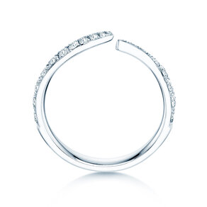 Engagement ring Flow Pavé in 9K white gold with diamonds 0.51ct G/SI