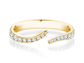Engagement ring Flow Pavé in 14K yellow gold with diamonds 0.51ct G/SI