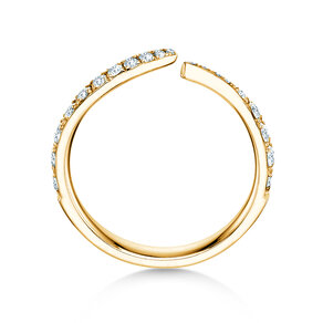 Engagement ring Flow Pavé in 14K yellow gold with diamonds 0.51ct G/SI