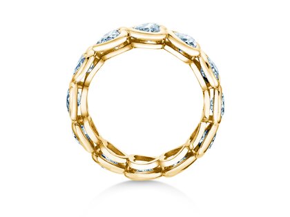 Engagement ring Full of Hearts in 9K yellow gold with lab-grown diamonds 1.28ct E/VS